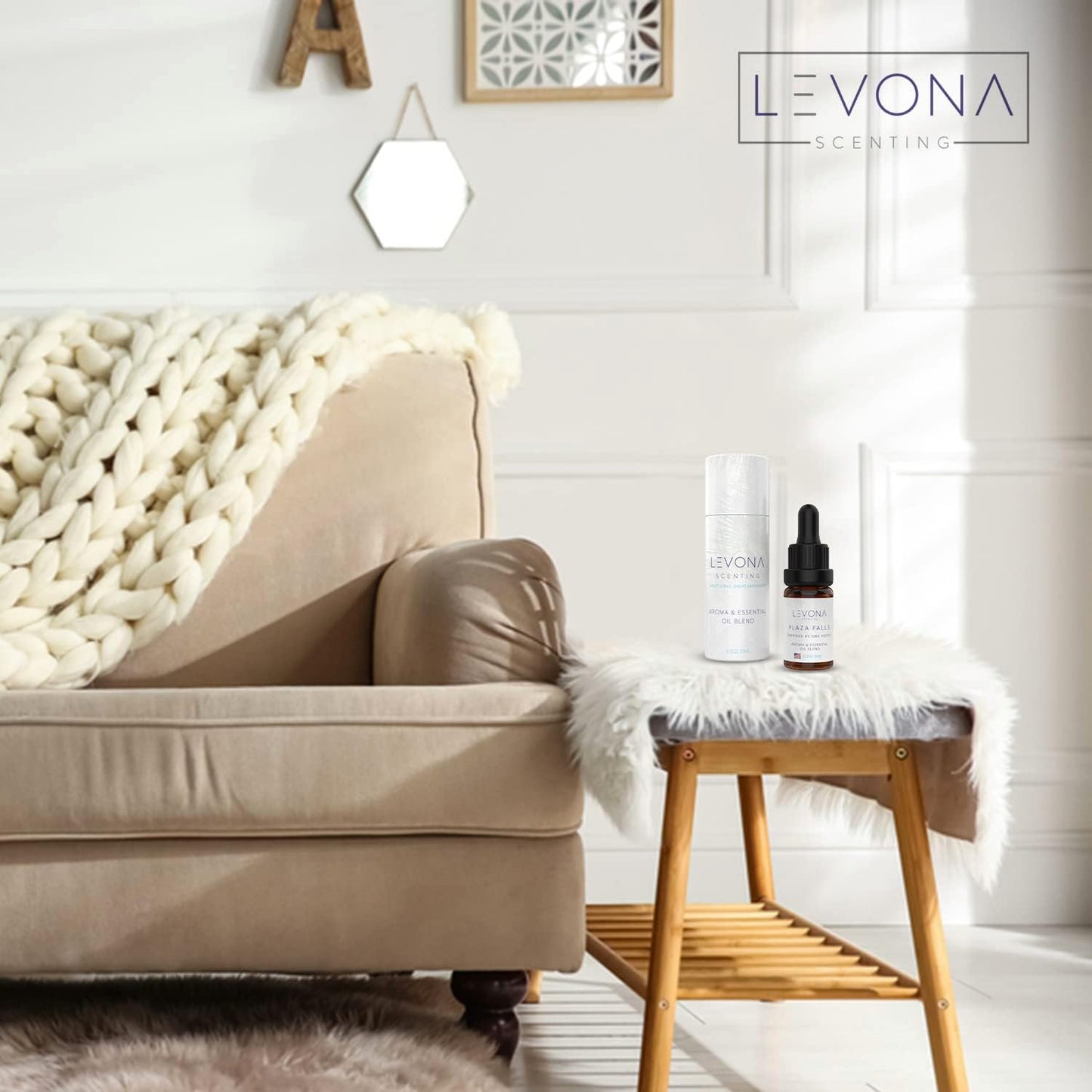 Levona Scent Essential Oils - Scents for Home, Hotel & Office Use - Perfect for Home Diffuser & Humidifiers - Aroma Fragrance Oil, Ideal for Massage, Relaxation, and Spa - Plaza Falls, 10ml