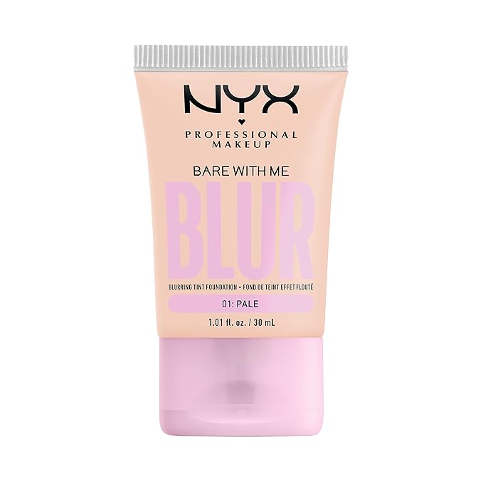 NYX PROFESSIONAL MAKEUP Bare With Me Blur Skin Tint Foundation Make Up with Matcha, Glycerin & Niacinamide - Pale