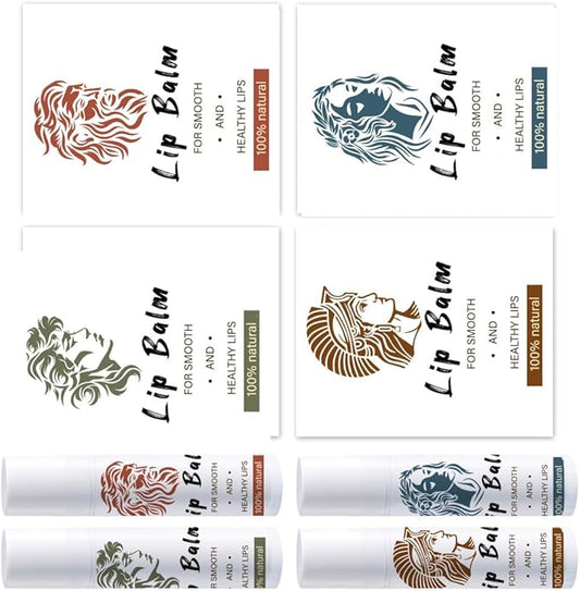 OLYCRAFT 100Pcs Self-Adhesive Lip Balm Tag Stickers 1.7x2.1 inch Adhesive Label with Greek Mythology Portrait Rectangle Lipstick Tag Sticker for Lip Balm Container Tubes Lipstick Wrapping Decoration