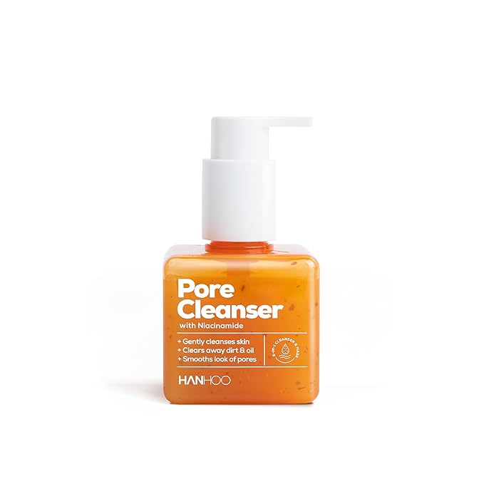 Hanhoo Pore Cleanser with Niacinamide, 6.76 Fl. Oz., 2-in-1 Facial Cleanser and Mask, with Niacinamide and Salicylic Acid, Clears Clogged Pores, Makeup-Remover, Exfoliating Face Wash, Korean Skincare