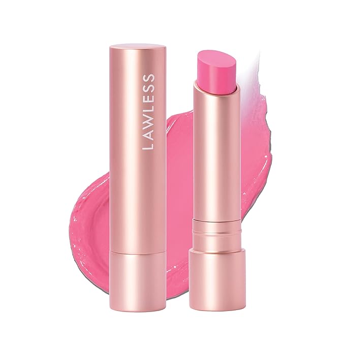 Lawless Forget the Filler Lip Plumping Line Smoothing Tinted Balm - Baby Doll - Premium Tinted Lip Balm with Natural Ingredients to Plump and Smooth Lips for a Firmer, Fuller Look - 0.09 oz