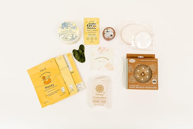HONEY LUXURY SPA GIFT SET FOR HER - Honey-Citrics Spa Beauty and Personal Care Collection Home Spa Pampering Package Perfect for Thank You, Birthday, Mom, Anniversary Gifts, Gift Box for Her