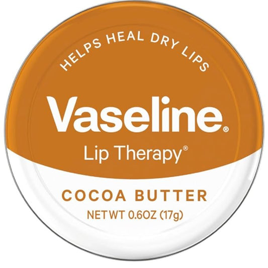 Vaseline Lip Therapy Lip Balm Tin, Cocoa Butter, 0.6 oz