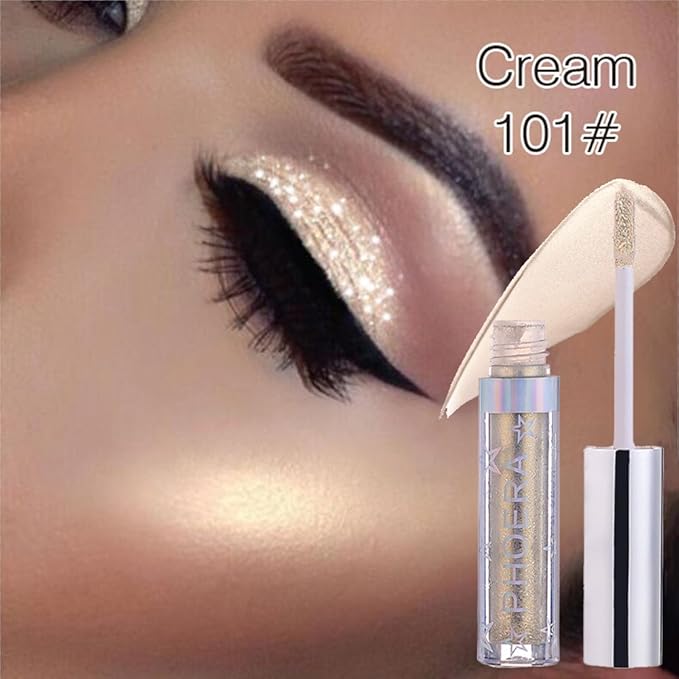 Glitter Eyeshadow,Makeup For Eyes Liquid Shimmer Sparkle Glow Light Colors Pencil Stick Shiny Long Lasting Waterproof Shining Eye Shadow Sets Metallic Pigments Metals Gloss Sparkling Pen Kit (A101)
