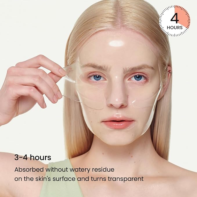 BIODANCE Refreshing Sea kelp Real Deep Mask, Overnight Hydrogel Mask, Calming, Oil & Sebum Control, Blemish Care 1.19oz(34g) x 4ea
