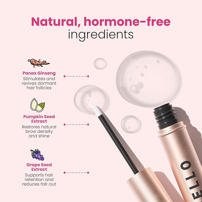 Eyebrow Growth Serum | Natural Thickening & Strengthening Formula | Biotin, Peptides, and Botanical Extracts | Vegan, Gentle, Non-Irritating