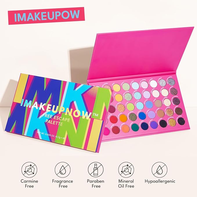 45 Shades Eyeshadow Palette, Highly Pigmented Colorful Collection Makeup Palette, Matte Shimmer Metallic Glitter Eye Shadow For Long Lasting Eye Make Up