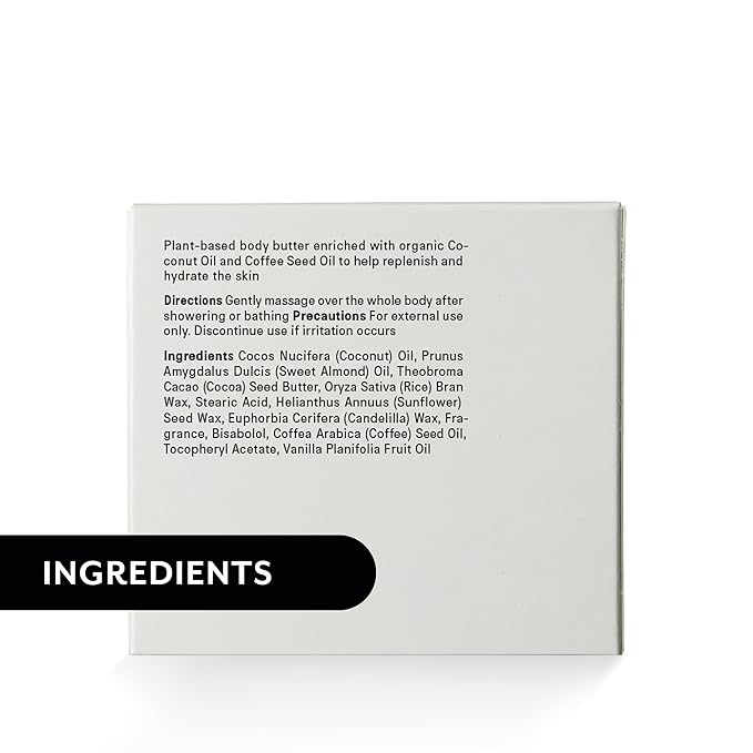 THE ACT Solid Coconut Body Butter โ Organic Vegan Moisturizer with Shea & Almond Oils โ Melts in Hands โ Massage Balm for Dry Skin โ Natural Skincare for Women & Men โ 6 oz with Spatula