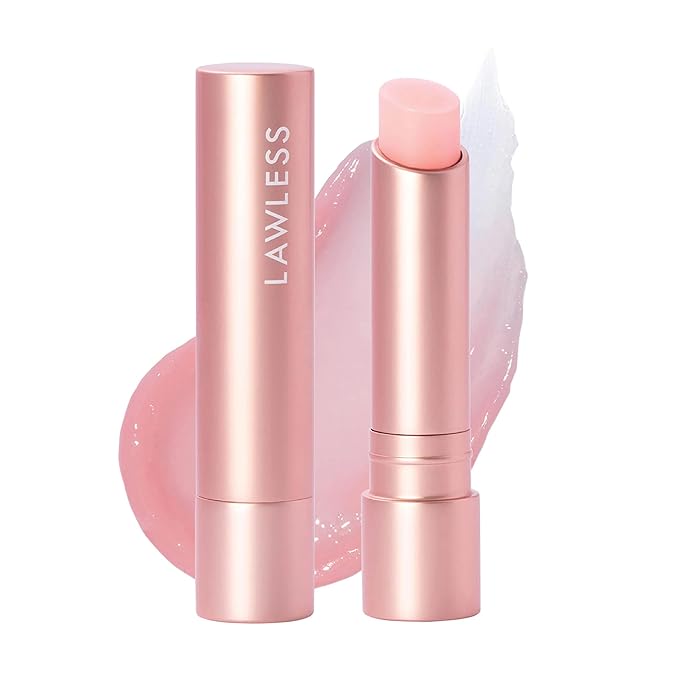 LAWLESS Forget the Filler Lip Plumping Line Smoothing Tinted Balm - Pink Marshmallow - Premium Tinted Lip Balm with Natural Ingredients to Plump and Smooth Lips for a Firmer, Fuller Look - 0.09 oz