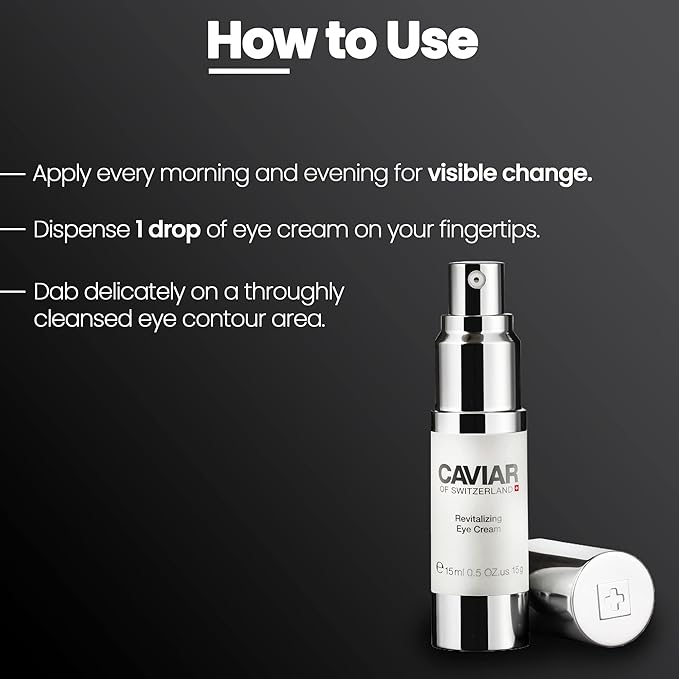Black Caviar Under Eye Cream โ Anti Aging Skin Care Moisturizer Cream | Instant Hydrating, Collagen Puffiness and Bags Reducer, Wrinkles Repairing & Circle Remover Treatment