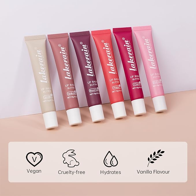 Moisturizing Lip Balm Butter for Dry Cracked Lips,Day/Night Hydrating Lip Mask, Ultra-Nourishing Lip Care Moisturizer for Soft, Smooth and Supple Lips (Brown Sugar)