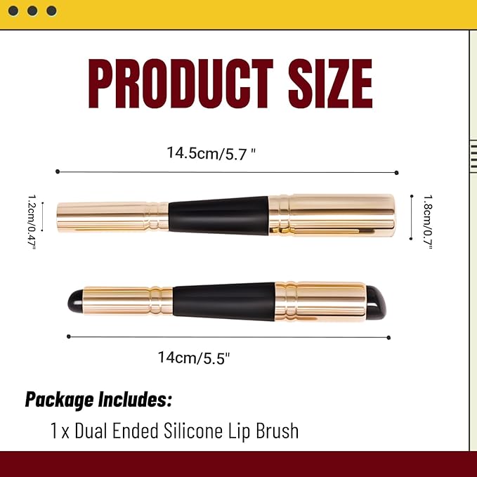 Dual Ended Silicone Lip Brush with Lid, Jelly-like Lip Makeup Brush, Versatile Makeup Applicator for Lips, Concealer, Contour, Blush, Bronzer, and Eyes, 1 count