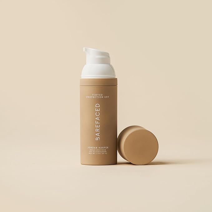 Barefaced Tinted Protection SPF 50+ – Broad-Spectrum Sunscreen with Zinc Oxide, Niacinamide & Hyaluronic Acid – Oil-Free UV Protection, Hydration & Anti-Aging with Universal Tint (60ml)
