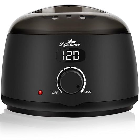 Lifestance Professional Wax Pot Warmer, L2 Premium Digital Wax Melt Machine for Hair Removal, 500ml 14oz LCD Wax Heater for Hard Wax Beads Fast Heat, Home Waxing for Body Brazilian Bikini Face Eyebrow