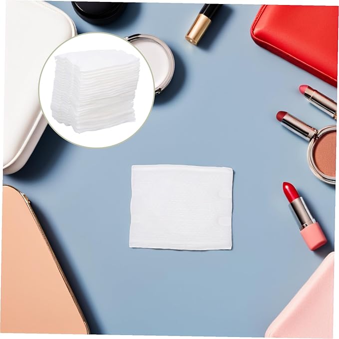 STOBAZA 220pcs Thick Double-Sided Facial Cotton Pads with Storage Bag Skin-Friendly Makeup Remover Pads for Women Soft Cosmetic for Toner Cleansing and Makeup Removal