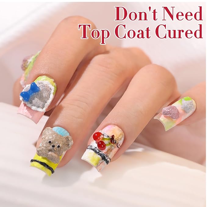 Double Rhythm 3D Nail Gel Solid Sculpting Gel for Nail Art Non-Sticky Hard Gel for Building Carving Molding Nail Extension Soak Off UV/LED Salon Home DIY 0.5 Oz (Gypsum Pink Purple)