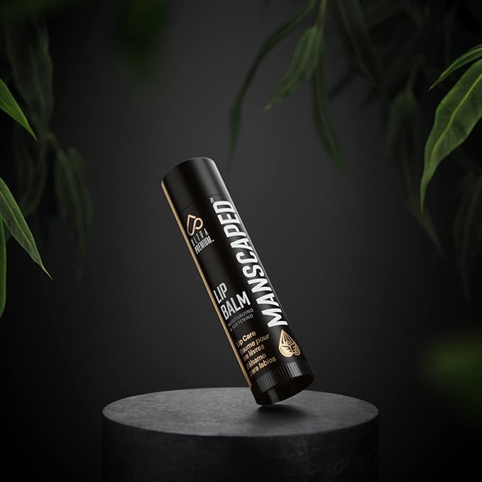 MANSCAPED® Moisturizing and Soothing Lip Balm, Infused with Vitamin E, Peppermint Oil, and Eucalyptus Oil for Chapped Lips, Matte Finish (3-Pack)