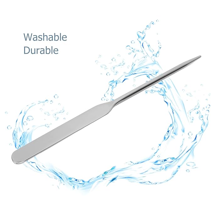 Stainless Steel Makeup Spatula, Liquid Foundation Spatula Stainless Steel Ergonomic Nail Art Stirring Tool Makeup Artist Makeup Tool