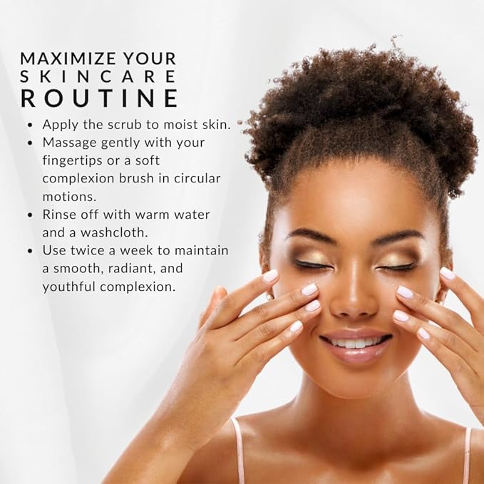 Exfoliating Facial Scrub by Flori Roberts, Face Mask for Women of Color or Deeper Skin Tones, Moisturizing and Smoothing, Helps Improve Skin Tone and Texture