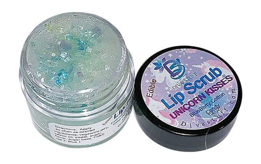 Diva Stuff Ultra Hydrating Lip Scrub for Soft Lips, Gentle Exfoliation, Moisturizer & Conditioner, Unicorn Kisses – ¼ oz (Made in the USA)
