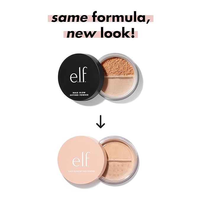 e.l.f. Halo Glow Setting Powder, Smooths The Look Of Pores & Fine Lines, Creates An Airbrushed Finish, Vegan & Cruelty-Free, Deep