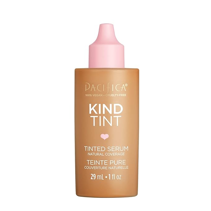 Pacifica Beauty Kind Tint Tinted Serum, Skincare, Vegan Collagen, Hyaluronic Acid, Vitamin C, Niacinamide, Caffeine, Hydrating, Lightweight Foundation, Natural Dewy Skin, Shade 11, 1 fl oz (1 Count)