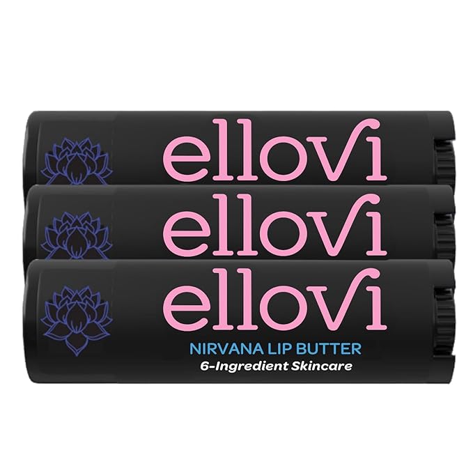 Natural Lip Butter Lip Balm - Nirvana - Pure Enough to Eat - Made With Just 6 Vegan Ingredients - 100% Natural & Organic Moisturizing Lip Care for All Day Hydration (3-Pack)