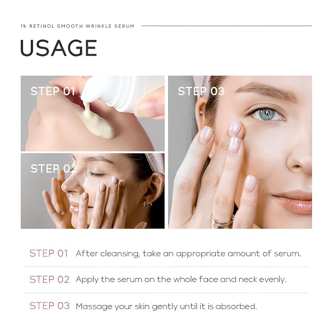 1% Retinol Serum for Face, Facial Serums for Anti Aging with Retinol, Niacinamide & Vitamin E for Fine Lines, Wrinkles & Dark Spots, Daily Skincare to Smooth & Firm Skin, 1.06 fl. oz, Pack of 2