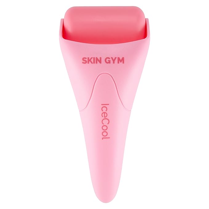 SKIN GYM CryoGel Pink Roller, Cooling Facial Tool for Puffiness and Skin Firming