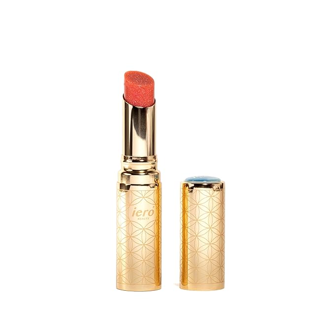 ieró Beauty Moonkissed Luminous PH Tinted Lip Balm w/Shea Butter & Vitamin E, Lip Care Moisturizer, Lip Plumper for Soft & Supple Lips, Paraben Free, Vegan, Sheer Rose w/Golden-Pink Shimmer