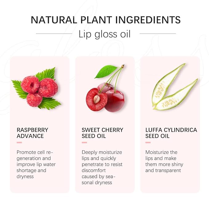 Yasovigi Hydrating Lip Oil Plumping Lip Tint Moisturizing Lip Gloss, Transparent Lip Balm Care Stick Nourishing Repairing Non-sticky, Moisture&Lighten Lip Lines (5 Colors Set)