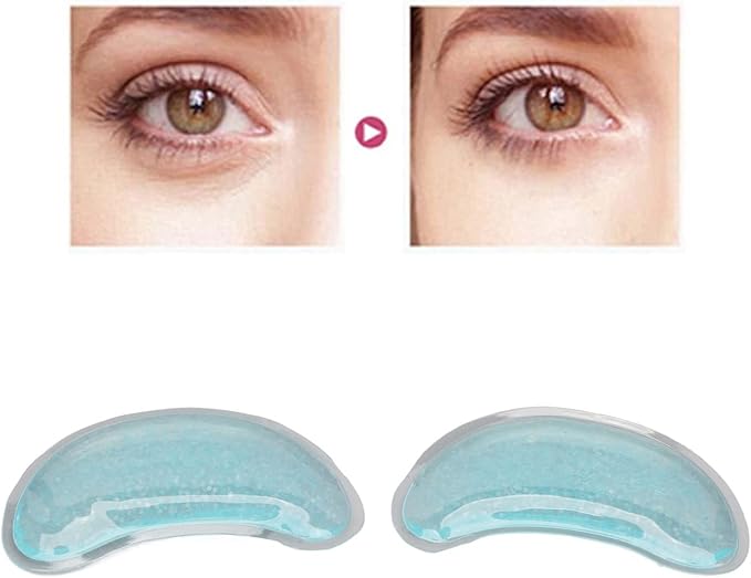 Asixxsix Gel Ice Pack, Reusable Cooling Eye Pads, Hot Cold Compress Leakage Proof Portable Soft and Skin Friendly Under Eye Patches for Dark Circles and Puffiness, Eye Relax