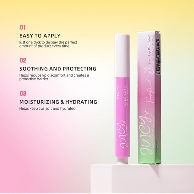 MAEPEOR Tinted Lip Balm 6 Colors Moisturizing Lip Balm Hydrating Changing Lip Gloss for Lip Care and Dry Lip (02 Berry)