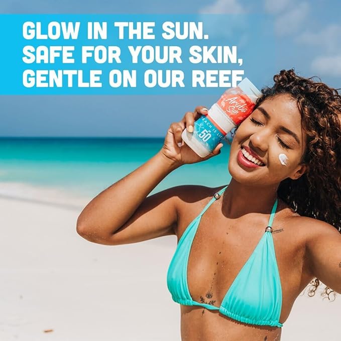 SPF 50 Sunscreen Lotion 16oz 2-Pack - Reef Act Compliant no 67 Octinoxate & Oxybenzone Free - Sun Screen Broad Spectrum UVA/UVB - Sunscreen Waterproof and Non-Greasy