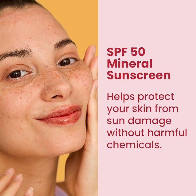 Protect Tinted Moisturizer & Mineral Sunscreen SPF 50, Hyaluronic Acid, Zinc Oxide, Titanium Dioxide for Deep Hydration, Dermatologist-Tested, Suitable for All Skin Types, 50ml