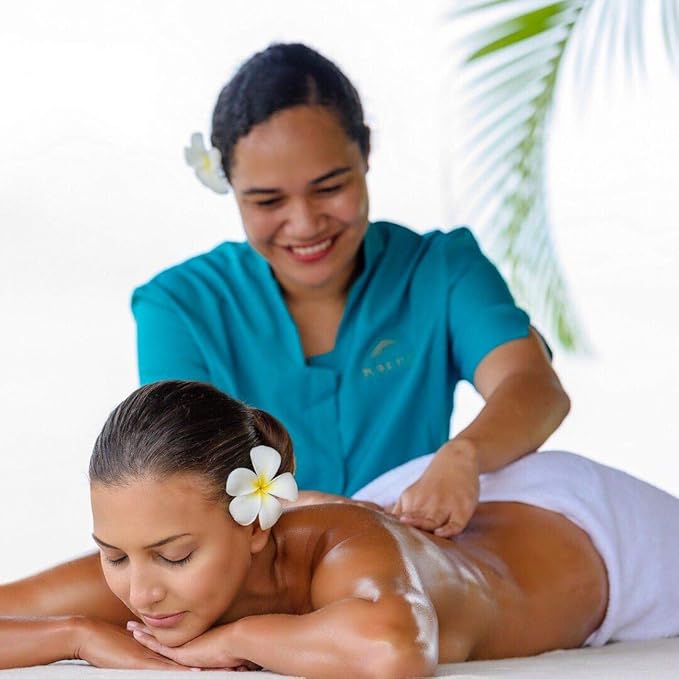 Pure Fiji Spa Gifts for Women and Man - Body Gift Box Include: Sugar Scrub , Bath and Body Oil, Body Butter and Body Lotion, Scent Frangipani