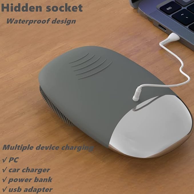 MEGAN Facial Cleansing Brush,USB Rechargeble Electric Silicone Face Scrubber,IPX7 Waterproof Sonic Facial Massager, 3 in 1 face Brush for Deep Cleanning, Blackhead Remover, Exfoliating.(Black)