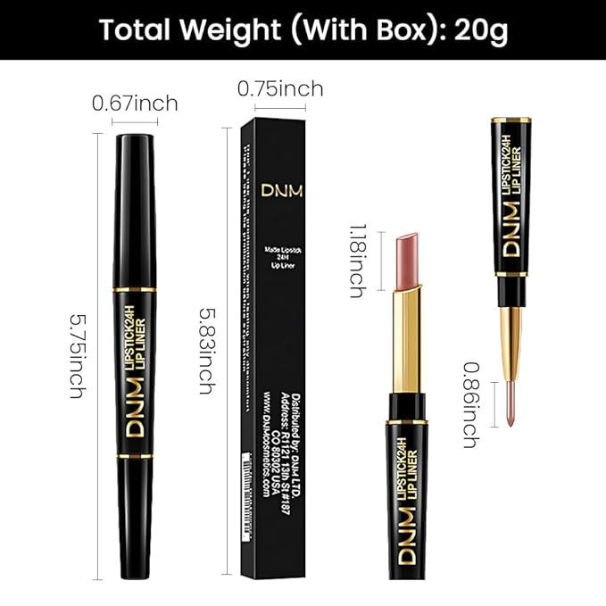 Kaely 2-in-1 Fairest Nude Velvet Matte Lip Liner & Lipstick Combo Set Kit for Women, Magic 24 Hours Lipstick and Lip Liner Makeup Set Stain Long Lasting Waterproof labial 47