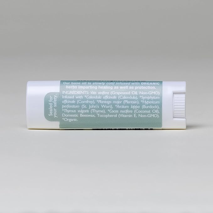 Unscented Lip Balm, Herbal Lip Balm, Healing Lip Balm, Balm for Perioral Dermatitis, Very Dry Lips, Natural Fragrance Free Beeswax Lip Balm (Unscented Pack of 3)