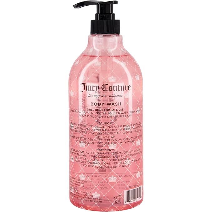 Juicy Couture Body Wash - Vanilla Dream Scented Foaming Body Soap Aromatherapy 33.8 Fl Oz Large Size