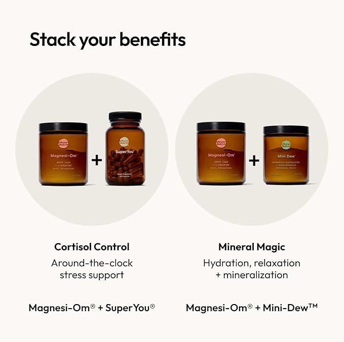 Moon Juice Magnesi-Om Magnesium Powder Supplement - Chelated Magnesium Complex + L-Theanine Blend for Rest, Relaxation & Regularity - Vegan, Non-GMO & No Sugar, Berry, 4 oz, 30 Sevings