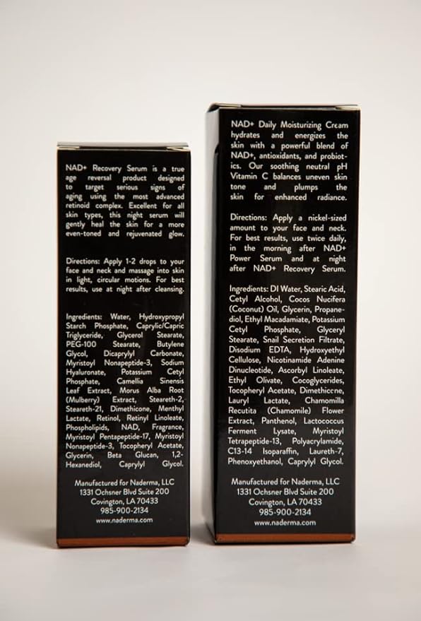 Naderma Recovery Set (NAD+ Daily Moisturizing Cream and NAD+ Recovery Serum)