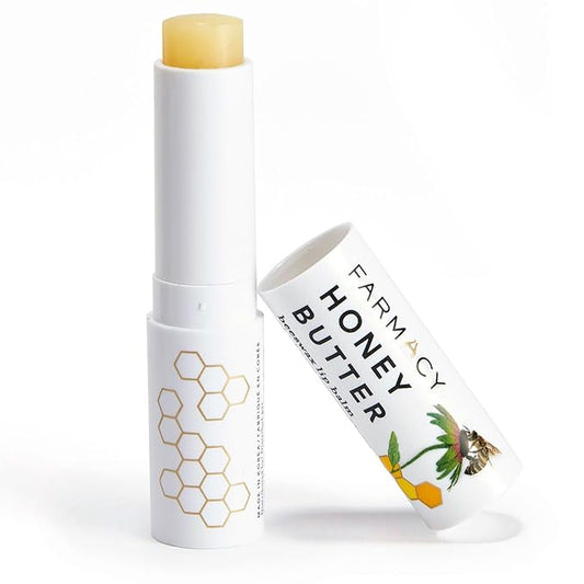 Farmacy Beeswax Lip Balm - Honey Butter Moisturizing Lip Care + Chapped Lip Treatment - Enriched with Cupuaçu + Cocoa Butters, Proprietary Honey Blend and Vitamin E to Nourish, Soften + Heal (3.4g)