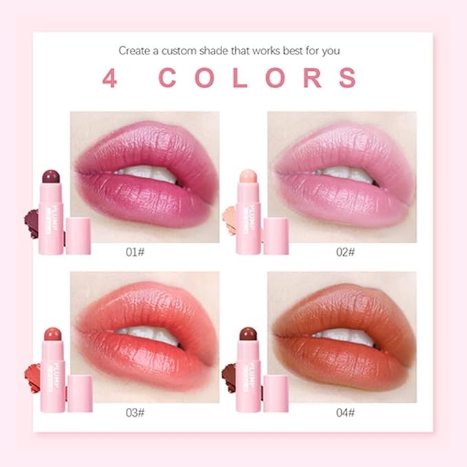 Plumping Lip Balm - Tinted Lip Balm Plumper - Enhancing & Hydrating Lip Moisturizer Fade Lip Lines Lip Care 0.17Oz/4.8g - 02 SAKURA PINK