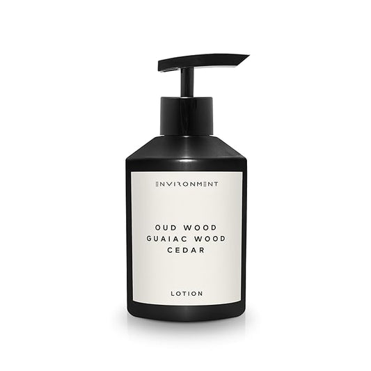 ENVIRONMENT Inspired by Designer TF Oud Wood Lotion, 300ml Luxury Scented Lotion (Oud Wood | Guaiac Wood | Cedar) Bathroom Luxury, Men & Women High-End Body Lotion, Hand Cream, Dry Skin Treatment