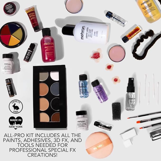 Mehron Makeup Special FX All-Pro Makeup Kit | Complete Professional Stage Makeup Kit | Special Effects Makeup Kit for Theatre, Halloween, & Cosplay