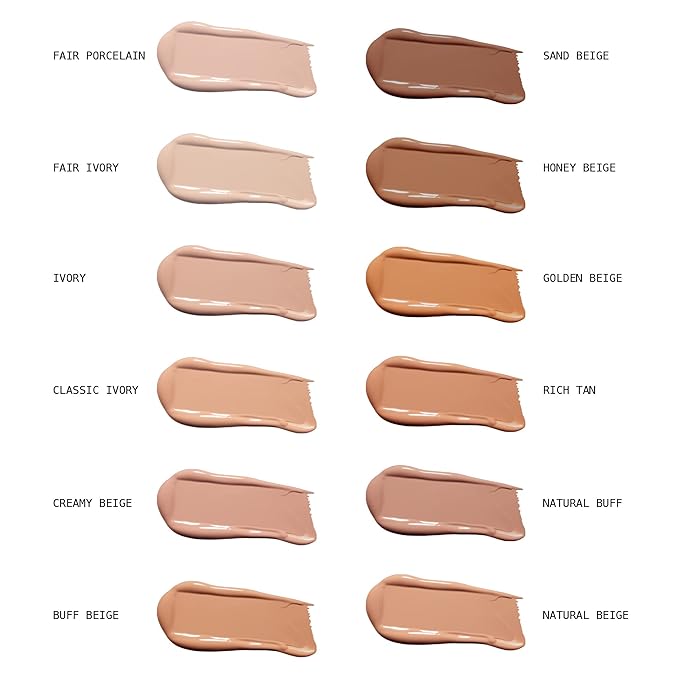 Ruby Kisses Liquid Foundation Medium Coverage, Lightweight, Natural Finish, Face Makeup for All Skin Type, Korean Makeup (Classic Ivory)