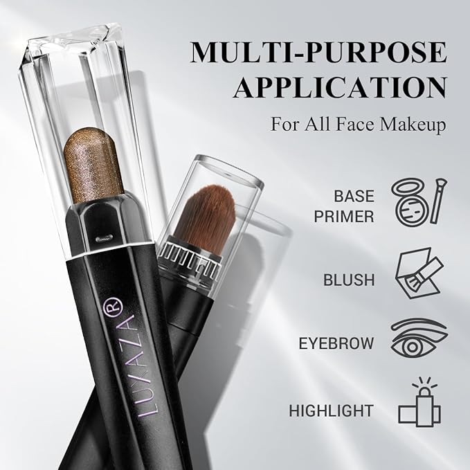 Neutral Eyeshadow Stick Makeup 6PCS Set, Brown Nude Metallic Shimmer Matte Cream Eye Shadow Palette Eyeliner Brightener Pencil Crayon - BROWN CANYON