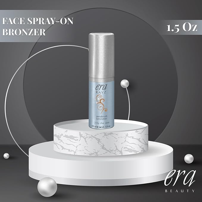 ERA Rayz spray on bronzer (3 By The Sea, 1.5 oz) - airbrush makeup, everyday, buildable, professional aerobrush cosmetics by Era Beauty