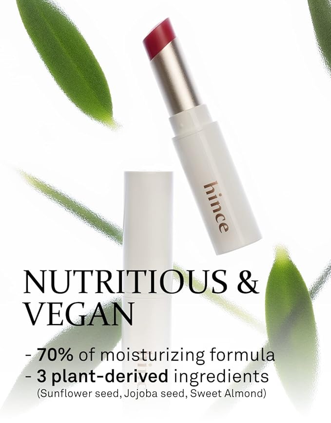 HINCE Mood Enhancer Lip Glow, Moisturizing Lip Balm with Shea Butter & Sweet Almond, Non-Sticky and Long-lasting Tinted Lip Tint with Buttery Balm Texture for Neutral Color 0.2oz. (1, CHILL OUT, 07)